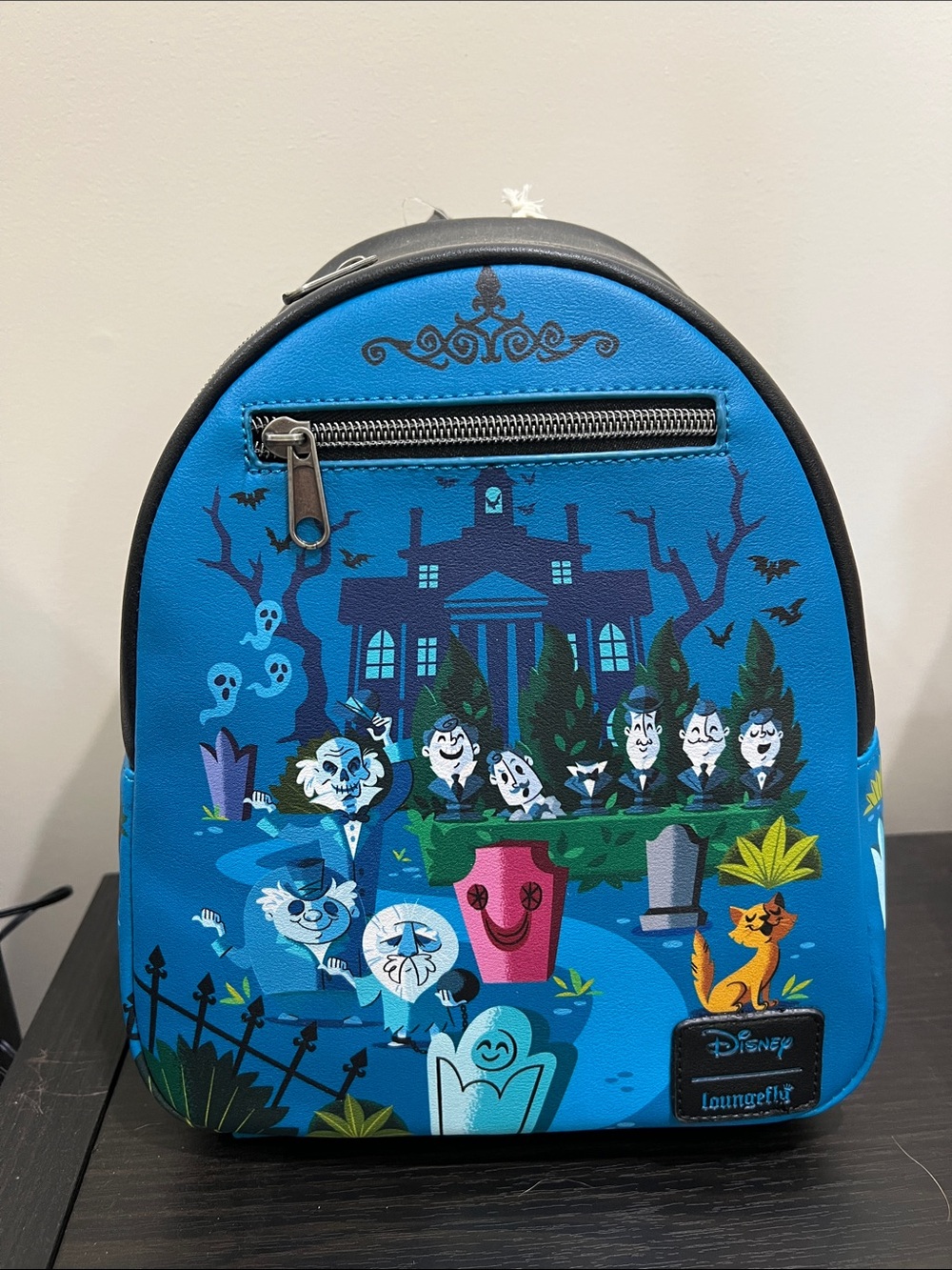 Disney Loungefly Haunted Mansion Blue Character Mini Backpack